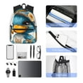 thumbnail image 4 of Easygdp Cute Sunflower Blue Duck Mochila Casual para Portátil, Mochila para Escuela, Viajes, Negocios, 4 of 6