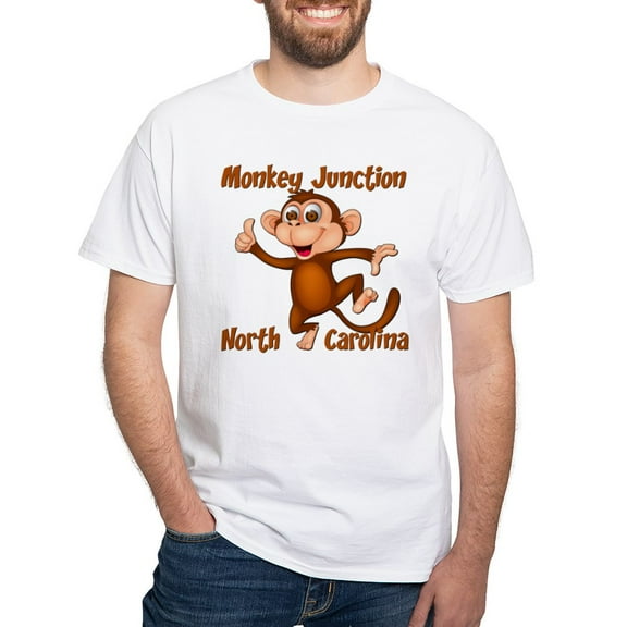 CafePress - Monkey Junction, NC T Shirt - Men's White Classic Cotton T-Shirts