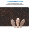 thumbnail image 5 of Large Gaming Mouse Pad Orange Topographic Map Lines Contour Geographic PC Computer Keyboard XXL Mouse Mat Desk Pad Non-Slip Desk Mat for Home Office Gaming Work, 31.5 X 12 in, 5 of 6
