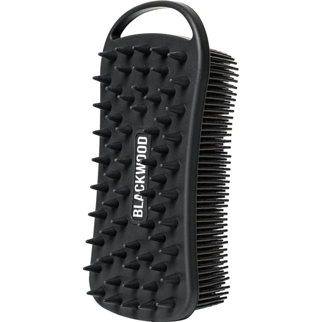 Blackwood For Men Depurador de Doble Uso para Barba y Cuerpo - Herramienta de Ducha para Hombre de Doble Cara - Cepillo de Mano para Lavado Corporal Con Cerdas Largas de Silicona Suave para Una Limpie