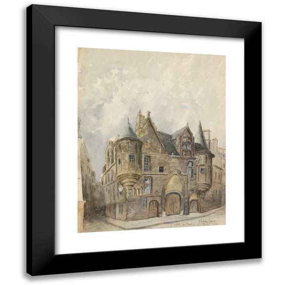 Frederic Edwin Church 12x14 Black Modern Framed Museum Art Print Titled - Hotel De Sens, Paris (1888)