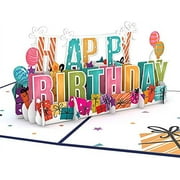 Lovepop Happy Birthday Pop Up Card, 5x7-3D Birthday Greeting Card, Birthday Pop Up Cards for Kids & Friends, 3D Birthday Card, Celebration Card