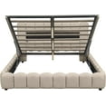 thumbnail image 2 of Queen Size Upholstered Platform Bed with LED Headboard and USB, 2 of 5