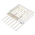 thumbnail image 6 of LHYY Full Platform Bed with Trundle and 2 drawers,SolidWood Beds with Power strip,White, 6 of 12