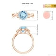 thumbnail image 5 of Angara Natural 1.6 Ct. Aquamarine Solitaire Ring in 14K Rose Gold for Women (Ring Size: 11), 5 of 10