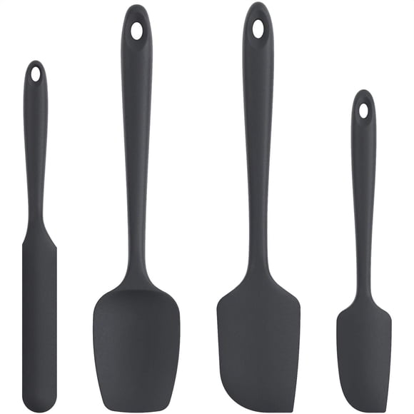 Juego de espátulas de silicona U-Taste, 600 °C, resistente al calor, color negro