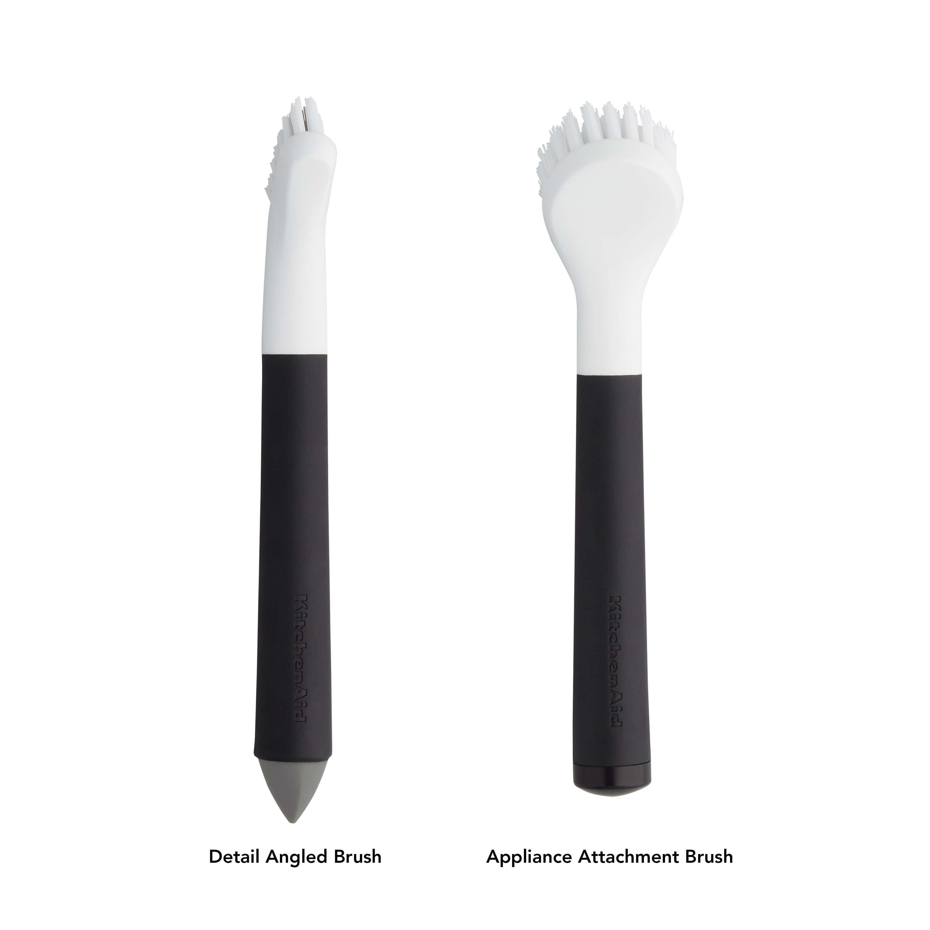 KitchenAid 2-Piece Dish Brush and Gadget Cleaning Brush, Black