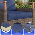 thumbnail image 4 of NestNook 6-Piece Outdoor Conversation Set with 2 Swivel Rocker Chairs, 3-Seat Sofa, 2 Ottomans, Aluminum Coffee Table for Porch, Deck, Backyard, 4 of 10