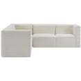 thumbnail image 4 of Meridian Furniture Quincy Cream Velvet Modular Sectional, 4 of 12