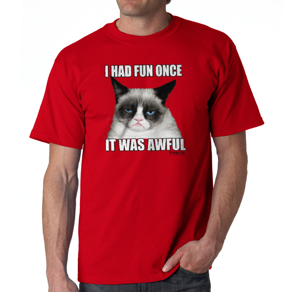Grumpy Cat - Grumpy Cat Cut Out Men's Red T-shirt NEW Sizes S-2XL ...