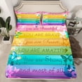 thumbnail image 2 of Homewish Colorful Gradient Butterflies 3pcs Twin Sheet Sets for Teens,Rustic Cabin Twin Fitted Sheet,Retro Vintage Breathable Flat Sheet,Luxury Bedroom Decor, 2 of 7