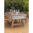 thumbnail image 3 of Outdoor Tablecloths with Umbrella Hole & Zipper, Vintage Farmhouse Tablecloth Rectangle 60x84 Inch, Retro Home Text Country Star Wooden Waterproof Table Cloth, Patio/Pool/Picnic Table Covers, 3 of 8