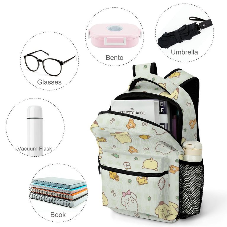 Pompompurin Backpack Bookbag Casual Daypack Travel Backpacks for