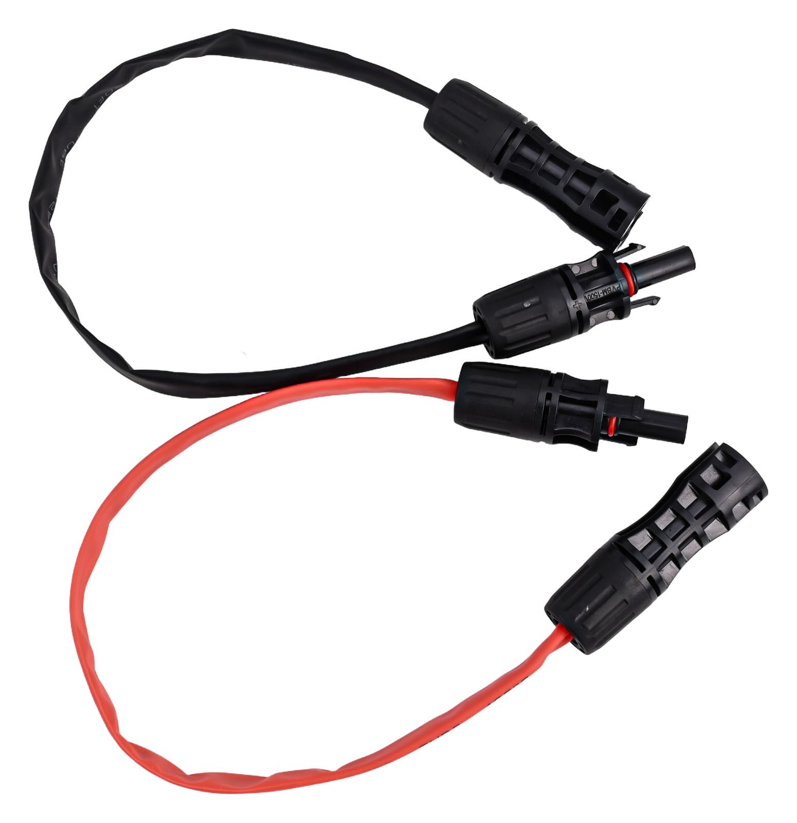 Super Flat Solar Cable Connector, Balcony Photovoltaic Solar Extension Wire with Male and Female Connectors Solar Panel Adaptor for RV Solar Panels, 1Pair
