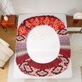 thumbnail image 5 of Feelyou Western Boho Aztec Bed Sheets for Teens, Red Tribal Square King Sheets, Vintage Fashion Style Sheet Set, Microfiber Bedroom Decor, 4 Pieces, 5 of 7
