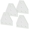 thumbnail image 1 of Joints Bracket, T Shape Joining Plate Silver 5 Hole Aluminium Alloy  for 3D Printer for CNC Router 2020T,3030T,4040T, 1 of 7