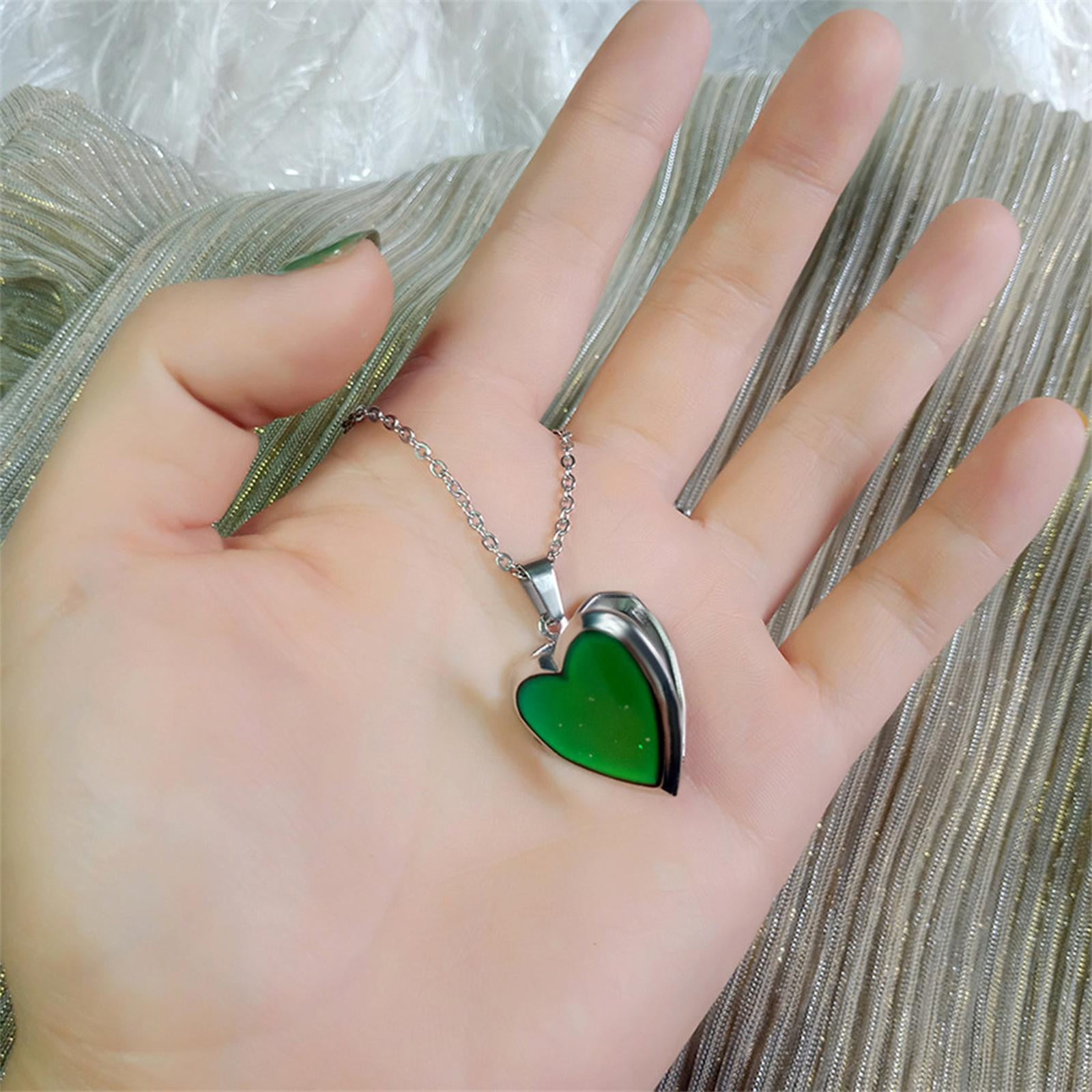 Heart shaped mood necklace outlet