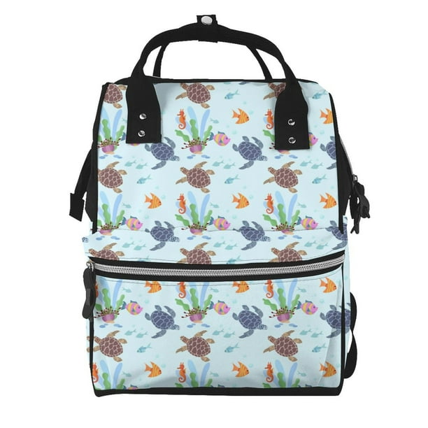 Disketp Turtle Mochila de Pañales de Gran Capacidad con Múltiples Bolsillos, Mochila de Viaje Multifuncional para Bebé, Unisex, Moderna y Resistente