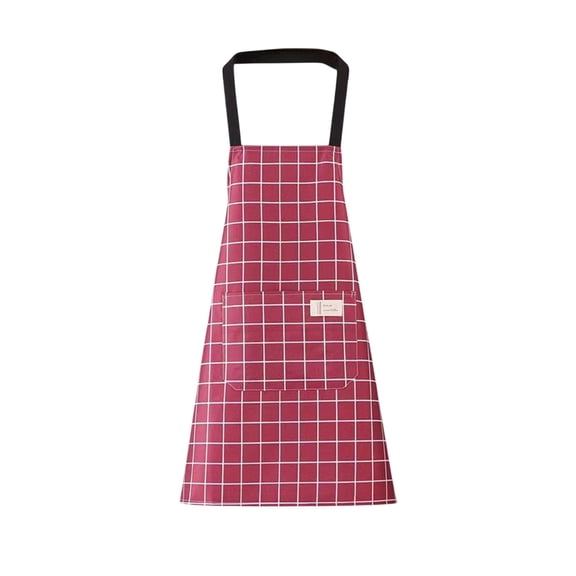 Red Nylon Apron for Adults, Multipurpose Protective Workwear with Breathable Design, Suitable for Cooking, Grilling, and Household Tasks, Durable and Lightweight