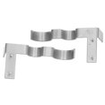 thumbnail image 4 of Support de Tringle à Rideau Double, Acier Premium Robuste et Durable Haute Stabilité 2 Pcs Support de Tringle à Rideau pour Intérieur Noir, Argent, 4 of 8