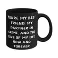 thumbnail image 2 of Special Wife 11oz Mug, You're my best friend, my partner in crime, and the love of my life, Present For Wife, Cute From Husband, 2 of 2