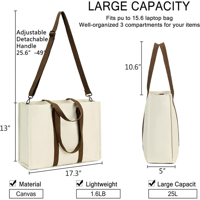 Gray Canvas Backpack Women Convertible Bag Work Tote Bag 