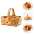 thumbnail image 1 of Panier de Récolte Rangement en Copeaux de Bois Brun Lot de 1 5.9X5.5X4.7In, 1 of 9