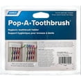 thumbnail image 3 of A Pop-A-Toothbrush Wall Mounted Holder With Germ Protecting Cover, Perfect For Traveling, Dorm Bathrooms and More, Holds 4 Toothbrushes- (Black) (57207), 3 of 4