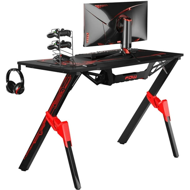 Gaming Desk Computer Desk Ofiice Desk Racing Style Writing Desk Carbon Fiber Simple Student PC