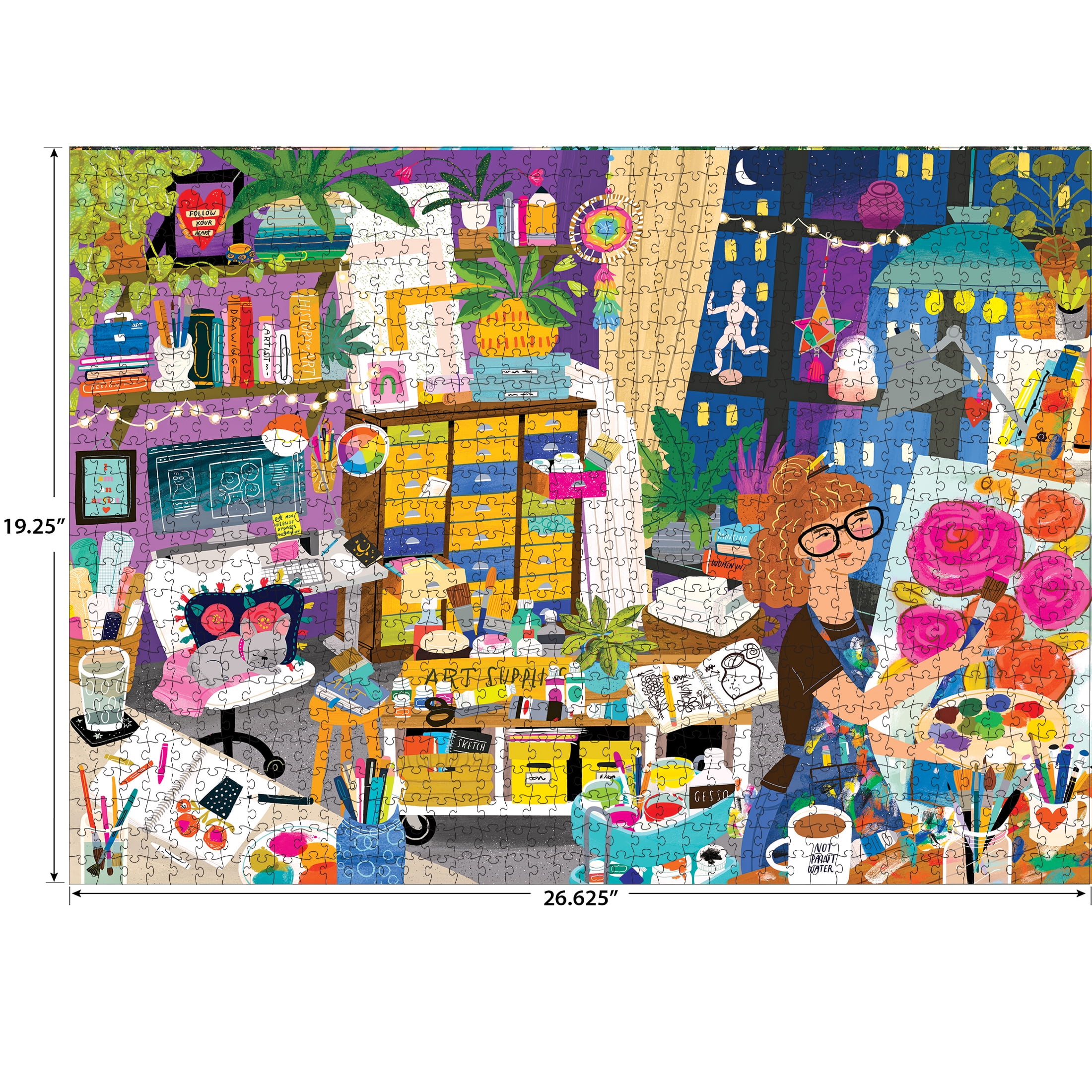 RoseArt - Colorluxe 1000 pièces -Atelier d'art - Puzzle à emboîter pour adultes