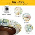 thumbnail image 3 of Elastic Fitted Round Tablecloth, Watercolor Forest Colorful Waterproof Stretch Table Cover for 55"-60" Tables, Abstract Art Modern Trees Washable Outdoor Tablecloths for Patio, Picnic, Camping, 3 of 9
