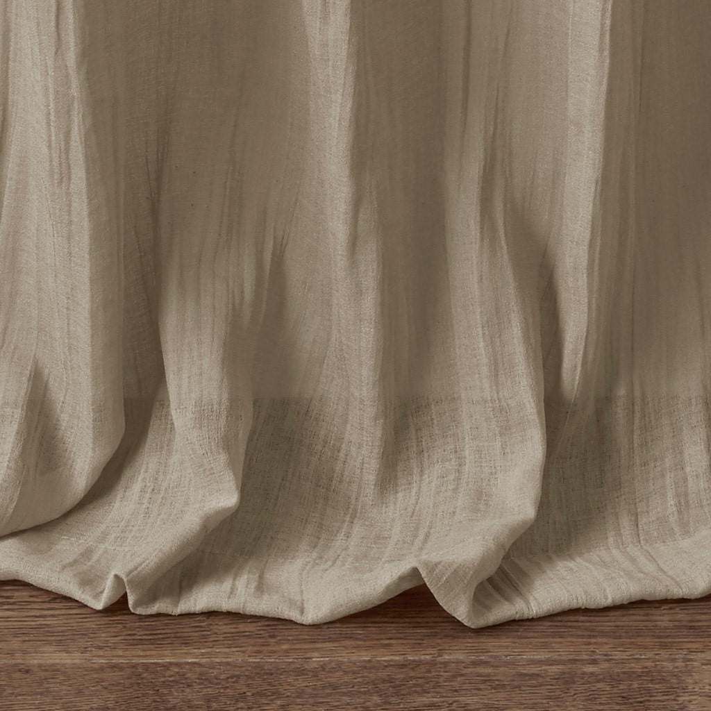 Solid Crushed Curtain Panel Pair (2 Pcs Window Panels)