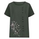 thumbnail image 4 of Xuyuer Women's Spring And Summer Block Print Round Neck Button Short Sleeve Casual T-Shirt, 4 of 5