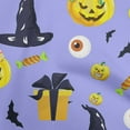 thumbnail image 1 of oneOone Cotton Cambric Medium Purple Fabric Halloween Quilting Supplies Print Sewing Fabric By The Yard 42 Inch Wide, 1 of 4