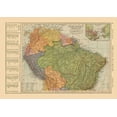 thumbnail image 2 of Reynold 32x24 Black Ornate Wood Framed with Double Matting Museum Art Print Titled - North South America - Reynold 1921, 2 of 4