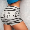 thumbnail image 4 of Kdxio Anchors and Ropes Print Workout Shorts for Women Seamless Soft Smooth Gym Yoga Scrunch Active Shorts, 4 of 9