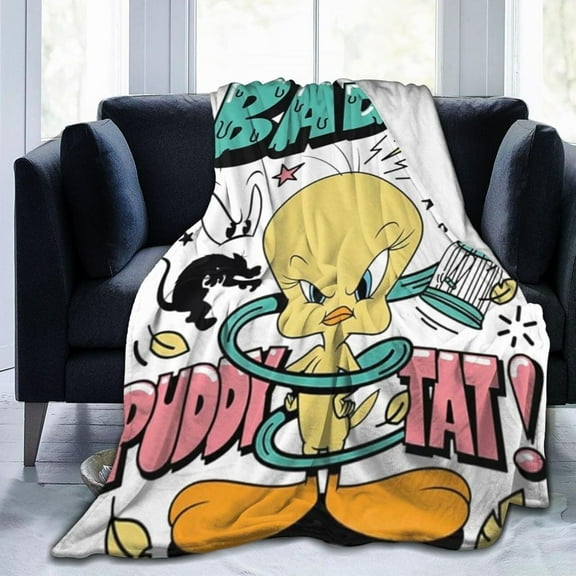 Cartoon Tweety Style-11 Anti-Pilling Soft Warm Flannel Throw Blanket 60"x50" For Sofa Bed Home Blankets