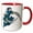 Red/White, variant on 3drose, Ninja Warrior Monster Character, 11oz Two-tone Green Mug