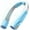 Blue, variant on Max 21 mph Powerful Cooling Airflow Neck Fan: 6 Speeds 6000mAh 8-20H Runtime 360° Airflow Coverage for Full Neck & Face Cooling - Hands-Free Wearable Fan for Outdoor Travel Hiking Hot Flashes -Black