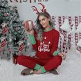 thumbnail image 4 of Pijamas de Navidad Xmax de dos piezas para mujer, ropa de dormir de algodón de gran tamaño con estampado de manga larga, ropa de invierno Chic para chica electrónica, 2021, 4 of 5