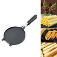 thumbnail image 4 of Home Use Checkered Egg Roll Maker Non Stick Waffle Crepe Press with Aluminum Construction for Home Baking Breakfast Dessert Cooking Tool Black, 4 of 6