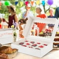 thumbnail image 7 of Kucoele 20 PCS Bakery Boxes with Window, 12 x 8 x 2.5 Inches Pastry Boxes Auto-Popup Treat Boxes for Chocolate Covered Strawberries, Cookies, Muffins, Donuts, Breakable Hearts, 7 of 7