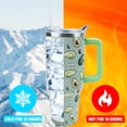 thumbnail image 4 of 40 oz Tumbler with Handle and Straw, Stainless Steel Insulated Cup with Leak Proof Lid and Straw Lid, Keep Drinks Cold and Hot for Hours(Avocado), 4 of 6