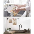 thumbnail image 5 of Yellow Red Blue Spring Floral Kitchen Dish Towels for Drying Dishes Set of 2, Watercolor Botanical Summer Flowers Waffle Weave Microfiber Hand Tea Bathroom Towels Quick Dry Absorbent Towel 15.7x23.6, 5 of 7
