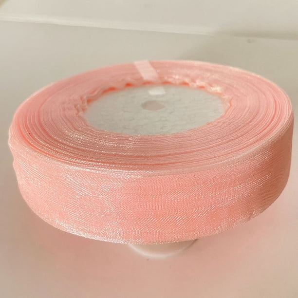 Cinturón de hilo de nieve de 2,5 cm, cinta de flores rosas hecha a mano, accesorios para el cabello, lazos, cinta para decoración de pasteles