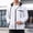 White, variant on LYSMORA Men's Contrast Lined Full Zip Hoodie Jacket, Multi Zipper Pocket Raglan Long Sleeve Casual Athletic Zip Up Sweatshirt