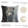 thumbnail image 4 of The blue eyes of the white tiger Linen toss pillowcase Decoration pillowcase Gift preferred 20x20" Cushion cover 4 set Sofa pillowcase Sofa bedroom living room car, 4 of 8