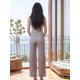 thumbnail image 3 of Conjunto de Mujer 2 Piezas Rayado Top de Tirantes y Pantalón Recto Set Fresco Casual, 3 of 5