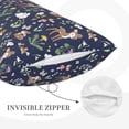 thumbnail image 3 of Daiia Animals And Wildflowers Bedding Waterproof Pillow Protector Zippered Queen – Bed Bug Proof Pillow Encasement-14"x20", 3 of 6