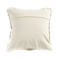 thumbnail image 4 of LR Home Striped Fringed Throw Pillow, Maroon / Black, 20" Square, Count per Pack 1, 4 of 7